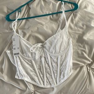 Urban Outfitters White Corset Top